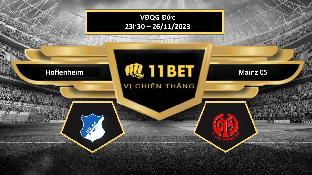 11BET Tip bóng đá  Hoffenheim vs Mainz 05, hôm nay 26/11/2023